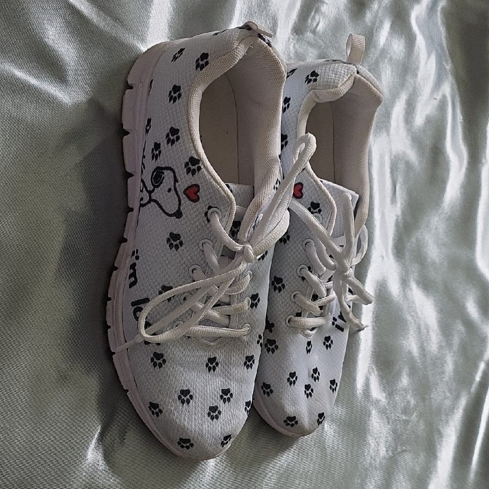 Snoopy Sneakers with Paw Print Design